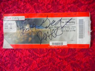 2009 Autographed Ticket Of The Offspring Signed Dexter Holland Noodles & Greg K