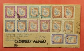 1946 Bolivia La Paz Registered Panagra Airmail To Usa