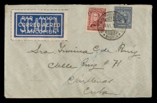 Dr Who 1931 Colombia Bogota Airmail To Spanish Antilles F76619