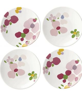 Kate Spade York Nolita Blush Floral Tidbit Plates,  Set Of 4
