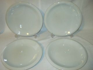 Set Of 4 White Culinary Arts Cafeware By Tienshan 10 - 1/4” Dinner Lunch Plates