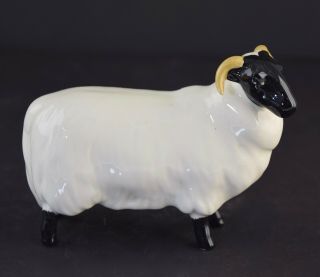Vintage Beswick Sheep With Black Face Figurine
