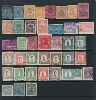 Colombia Stamp 1890 - 1910 A Group Of And Stmaps,  Mixed Conditions