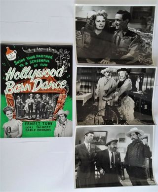 Hollywood Barn Dance [1947] Exclusive Film Stills,  Synopsis Sheet Ernest Tubb