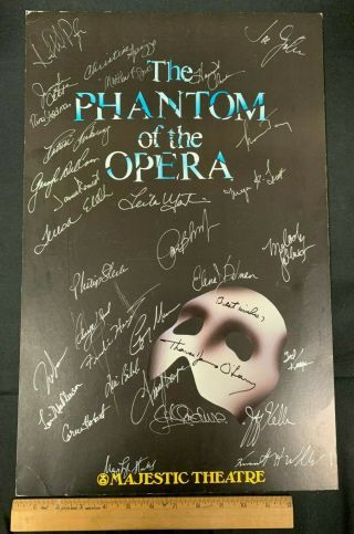 1988 Phantom Of The Opera Broadway Theater Poster Signed By Cast (32,  / -)
