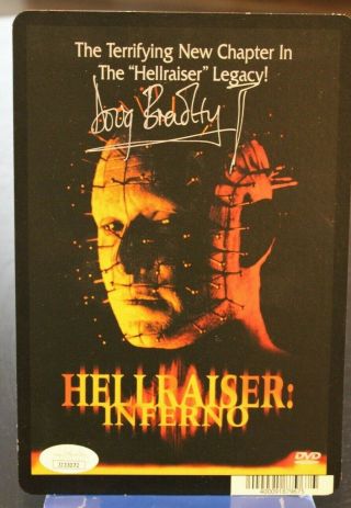 Doug Bradley - Pinhead - Hellraiser Inferno - Autographed Dvd Stock Card - Jsa