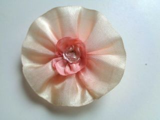 Dreamy Pink Silk Ombre Flower With Darling Pink Center & Tiny French Silk Rose