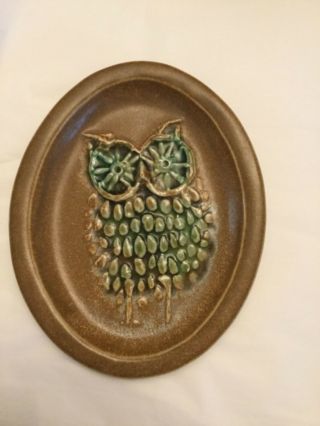 Exc Cond Crafts Bennington David Gil Vermont Pottery Owl Wall Plaque