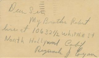 Jackie Coogan Autograph Note Signed,  Vintage Photo
