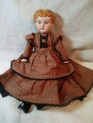 Antique Vintage German Minerva Tin Head Doll 3 Leather Body