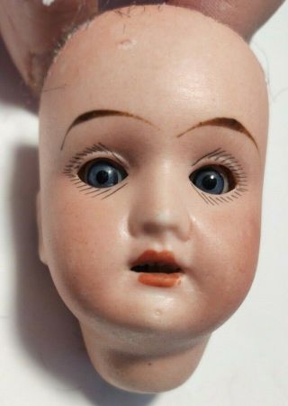 Antique Doll German Bisque Head Unknown Maker Eyes