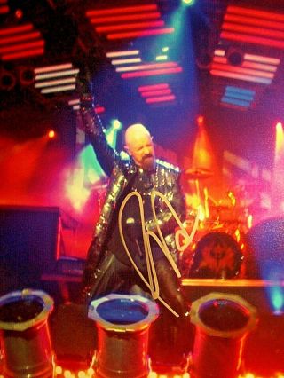 Judas Priest Rob Halford Signed Autographed 8x10 Picture Rare