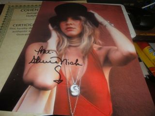 Fleetwood Mac Lead Singer Stevie Nicks Signed 8x11 Color Still,