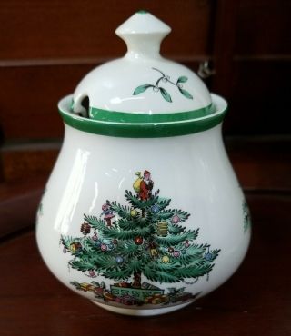 Spode Christmas Tree Jam Jelly Jar S3324 - I