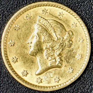 1849 Liberty Head One Dollar Gold Coin $1 - Coingiants