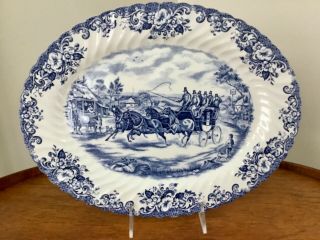 Johnson Brothers Coaching Scenes Serving Platter Oval 14” England