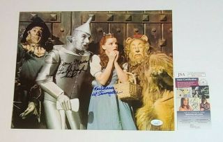 Jerry Maren Karl Slover Signed 11x14 Photo Munchkin The Wizard Of Oz Jsa