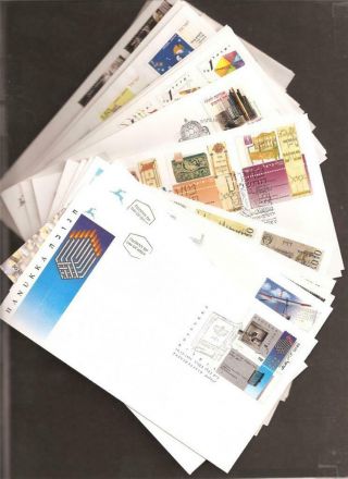 Israel 1995 Complete Year Fdc Set With Souvenir Sheets