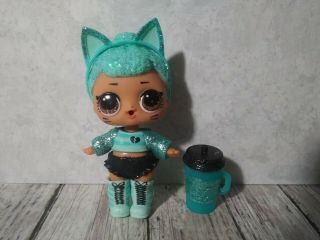 L2 Lol L.  O.  L.  Surprise Doll,  Glam Glitter Bling Troublemaker,  Kitty,  Ears,  Cup