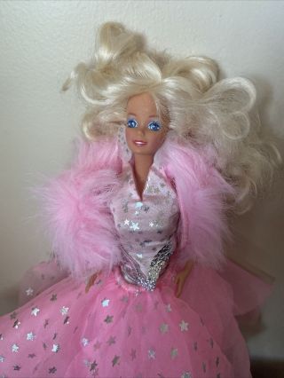 Vintage 1988 Superstar Barbie Doll 1604 With Jewelry,  Comb And Shoes