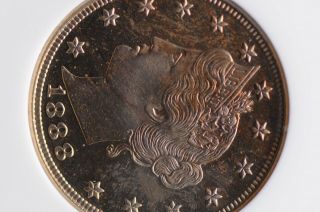1888 Proof Liberty Nickel NGC PF64 Golden Toned Beauty Near Gem 6