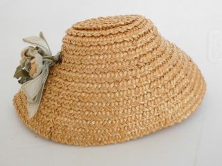 Vintage 1950 ' s Straw Hat for 14 