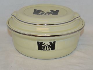 Vintage Hall Tavern / Silhouette Covered Casserole 9 " Wide -