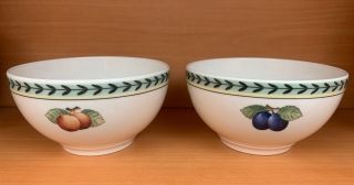 2 Villeroy & Boch 5.  5 " French Garden Fleurence Cereal Bowls