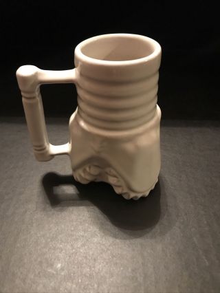 Vintage Frankoma Tri Cone Drill Bit Mug C15 Oil Driller Collector Cup White