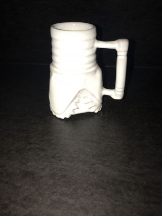 Vintage Frankoma Tri Cone Drill Bit Mug C15 Oil Driller Collector Cup White 2