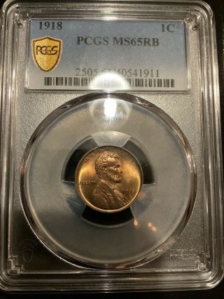 1918 Lincoln Cent Ms65 Rb Only 9 Higher.  For Pcgs Website.