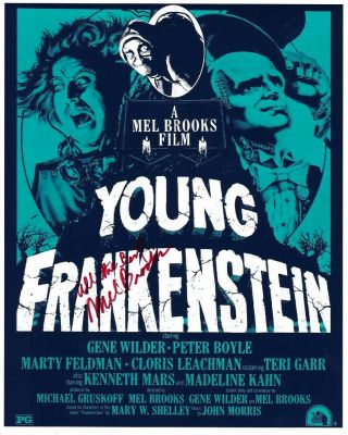 Mel Brooks Hand - Signed Young Frankenstein 8x10 Lifetime Iconic Mini - Poster