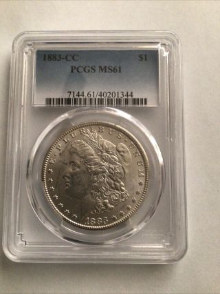 1883 Cc Morgan 90 Silver Dollar Uncirculated Pcgs Certifed Coin
