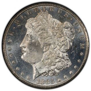 1883 Cc Morgan Silver Dollar Gsa Pcgs Gold Shield Ms63 Pl Box
