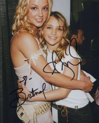 Britney Spears & Jamie Lynn Spears Dual Autographed 8x10 Photograph Holo