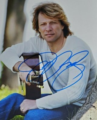 Jon Bon Jovi Hand Signed 8x10 Photo W/holo