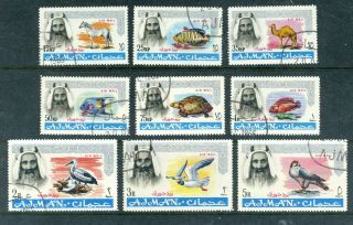 Ajman Stamps: 1964 Sheik Rashid Bin Humaid Al Naimi; Sc C1 - 9; Cto &og