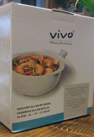 Vivo Villeroy & Boch Group Casserole Dish With Lid (25.  4cm.  2l.  10 ".  2.  11us Qt)