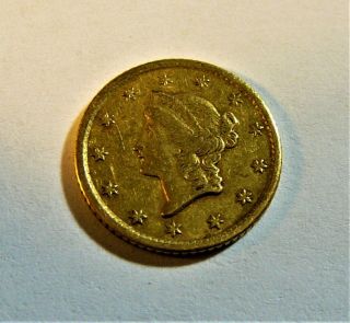 1851 O Us G$1 Liberty Head Gold One Dollar Coin