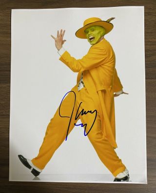 Autographed Jim Carrey Signed 8 X 10 Photo - The Mask - The Grinch - Movie Legend