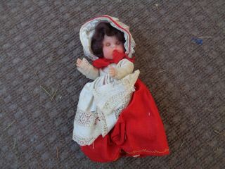Vintage Miss Rosebud Doll Made In England Toy Doll Strung Ginny Type