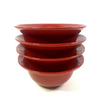 Red Cereal Bowls Made In Spain For Pier 1 Set Of 4