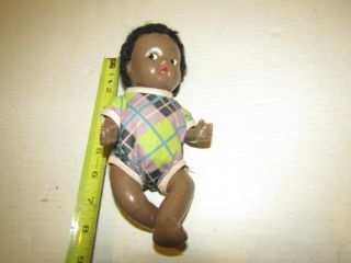 Vintage Composition Doll Black African American Baby 8 Inch Painted Face