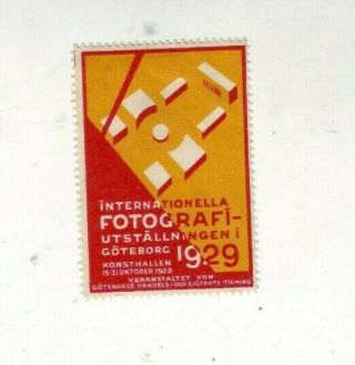 Sweden 1929 Photography Int Fotografi Utstallningen Gothenburg Poster Stamp