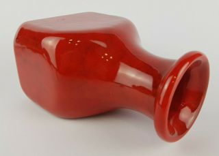 Vintage 60s/70s MINERVA CERAMICA Red Vase 1088 Italian Pottery Italy Alla Moda 3