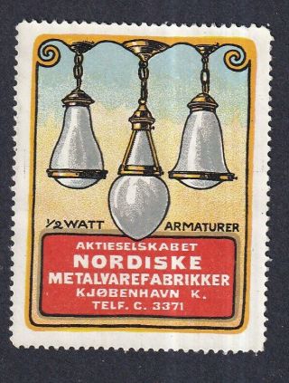 Denmark Poster Stamp Nordic Lamp Light Factory