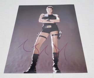 Angelina Jolie Tomb Raider 8x10 Hand Signed Autographed Photo Version A
