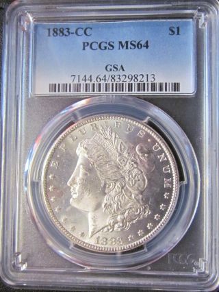 1883 Cc Morgan Silver Dollar Gsa Pcgs Ms 64