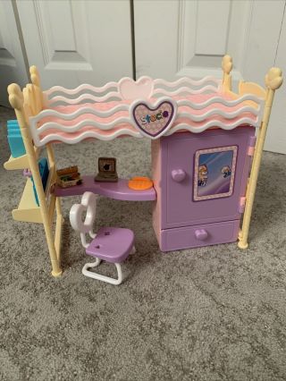 1993 Mattel Little Sister Of Barbie Stacie 3 - In - 1 Bunk Bed Set With Accessories