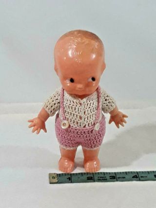 Vintage Irwin Kewpie Cupie Plastic Doll Molded Hair & Adjustable Arms Usa